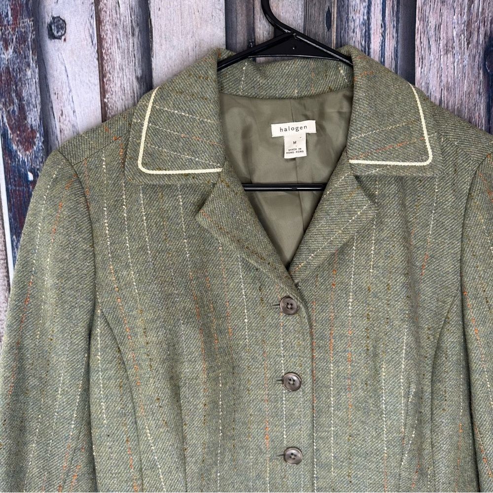 |EUC| HALOGEN Wool Blend Button Up Blazer - Picture 2 of 6